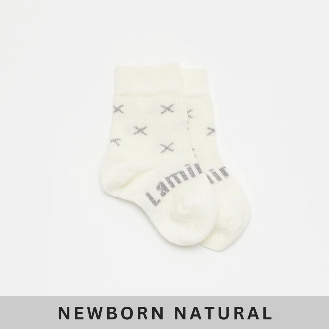 Fox Merino Wool Crew Baby Socks NB-3m