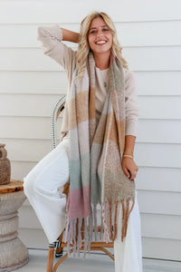 Pink Mint Comfort Scarf