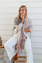 Grey Pink Comfort Scarf