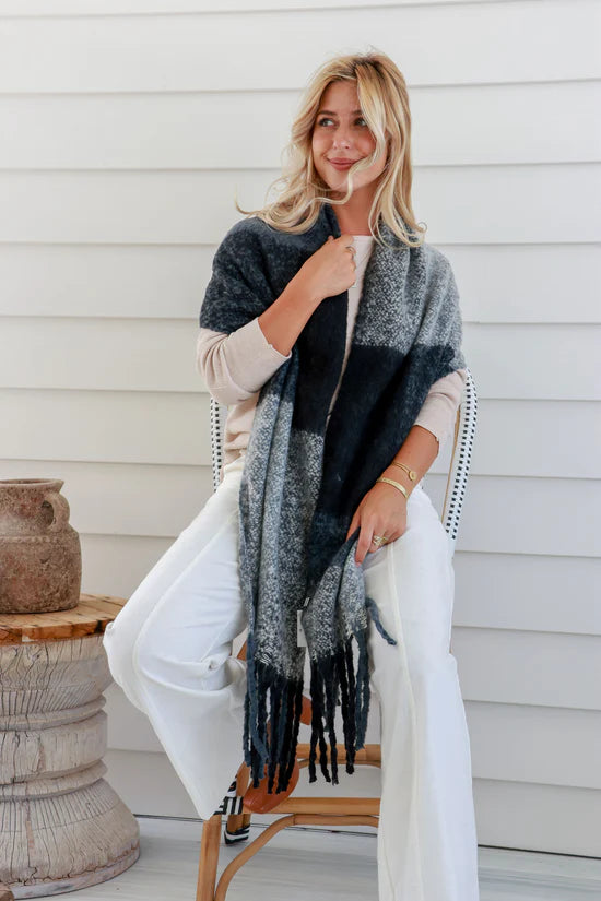 Charcoal Grey Comfort Scarf