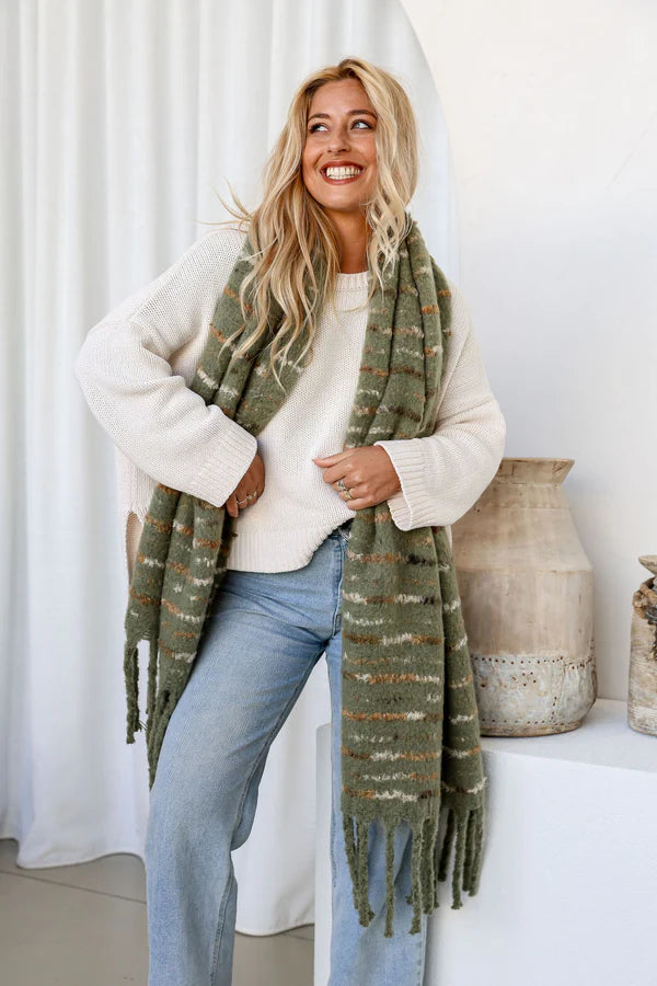 Khaki Scarf Soft Lux