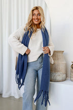 Denim Cosy Knit Scarf