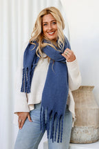 Denim Cosy Knit Scarf