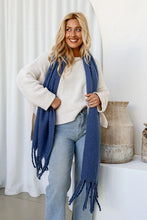 Load image into Gallery viewer, Denim Cosy Knit Scarf