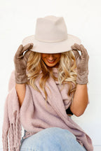 Nude Pink Cosy Knit Scarf