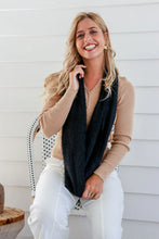 Load image into Gallery viewer, Black Snood Scarf