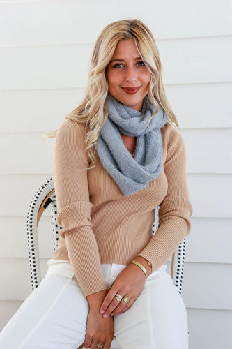 Soft Grey Snood Scarf