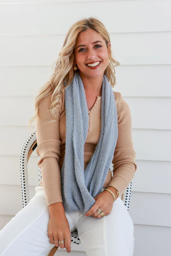 Soft Grey Snood Scarf