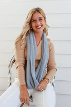 Soft Grey Snood Scarf