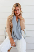Soft Grey Snood Scarf