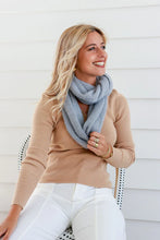 Load image into Gallery viewer, Soft Grey Snood Scarf