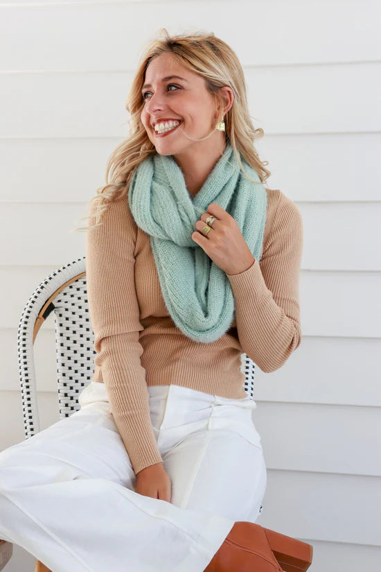 Mint Snood Scarf