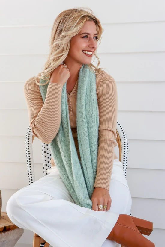 Mint Snood Scarf