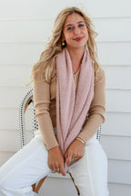 Nude Pink Snood Scarf