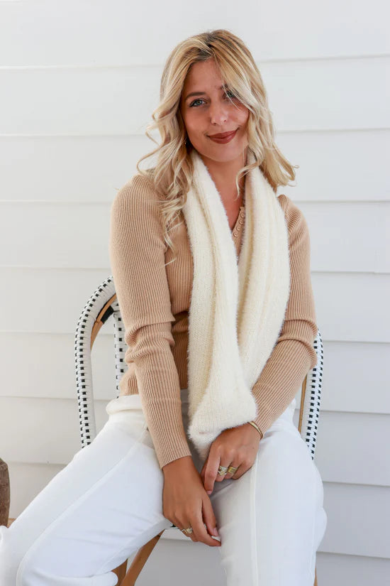 Winter White Snood Scarf