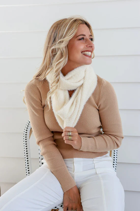 Winter White Snood Scarf