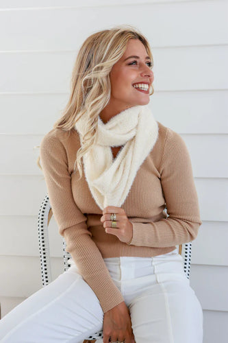 Winter White Snood Scarf