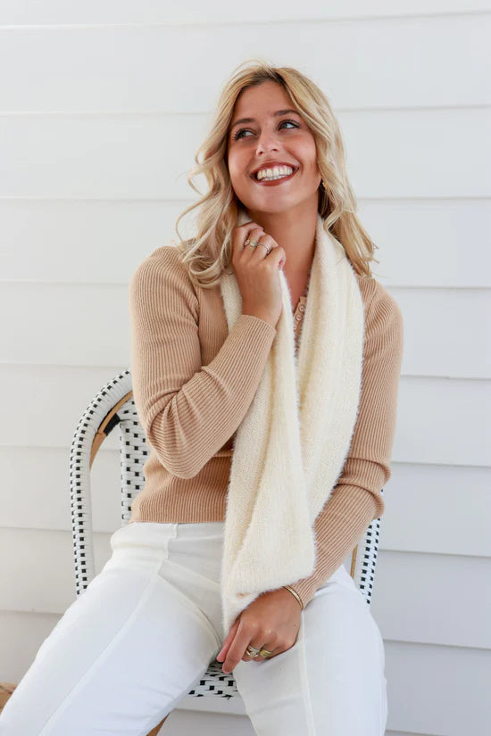 Winter White Snood Scarf