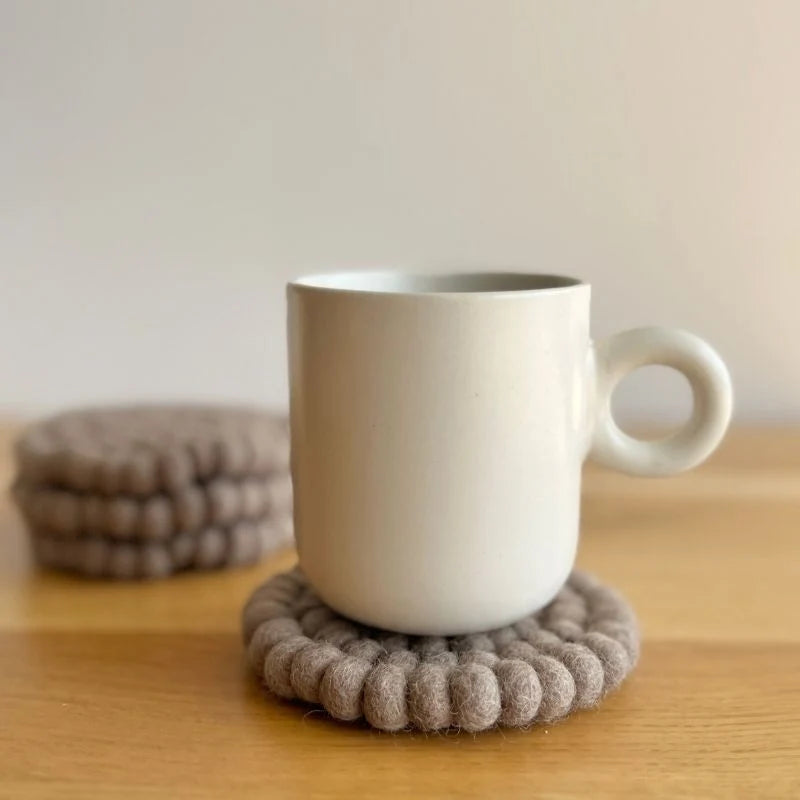 Felt Ball Coasters Fawn