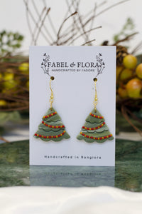 Festive Tree Handcrafted Earrings