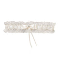 Ivory Lace Garter Bow & Diamante