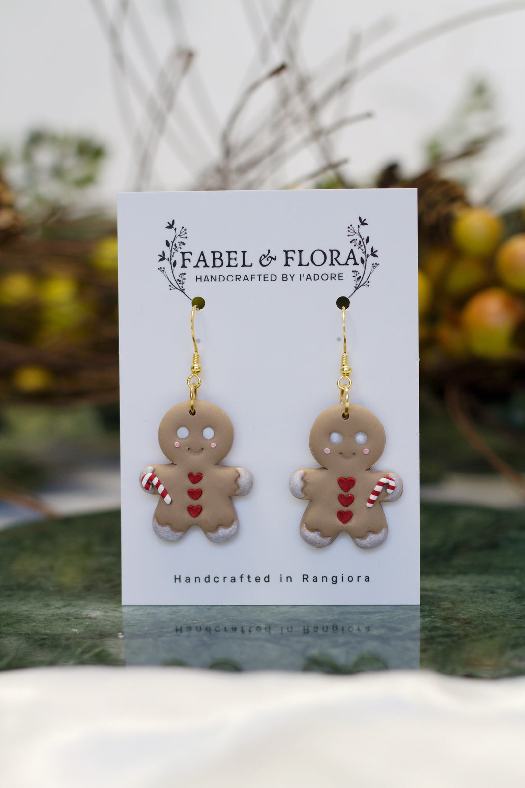 Gingerbread Folk Earrings