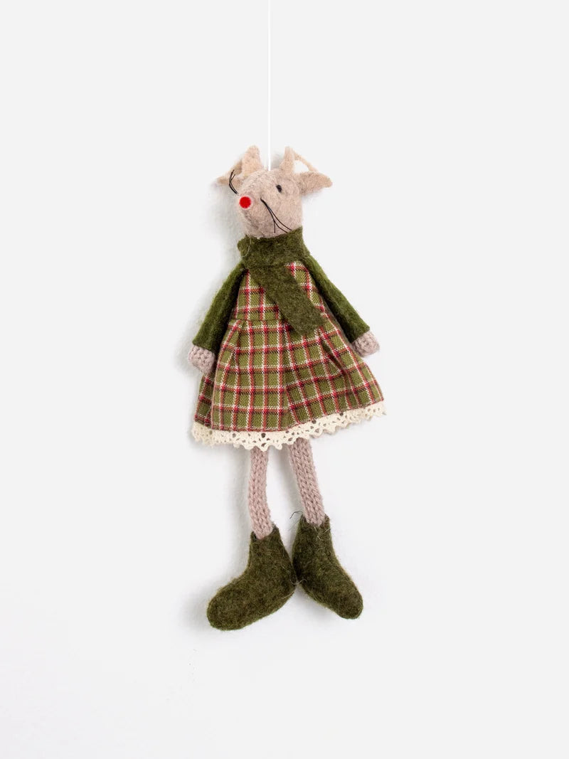 Green Tilly Mouse Hanging
