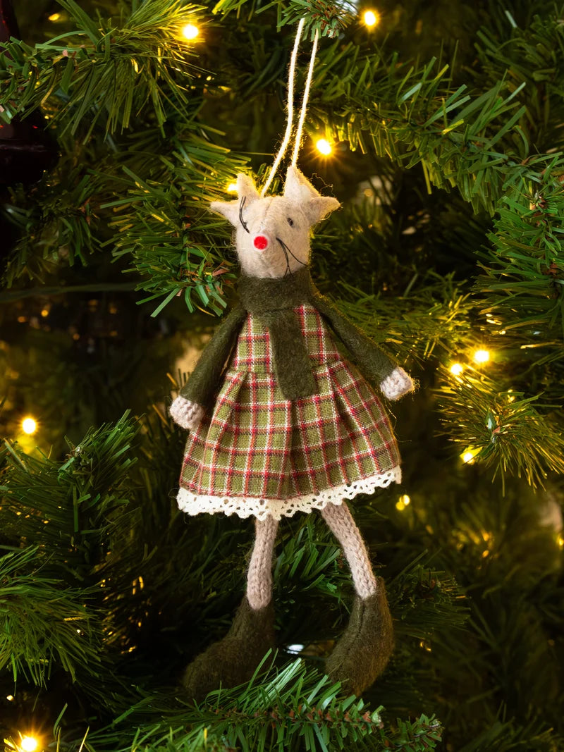 Green Tilly Mouse Hanging
