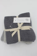 Wash Cloths Set of 3 Grey