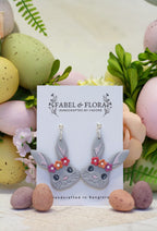 Mopsy Bunny Large Handcrafted Earrings