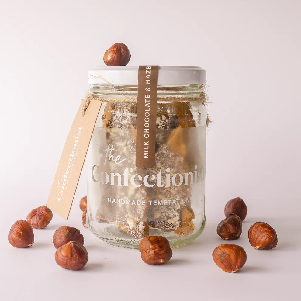 Milk Chocolate & Hazelnut Toffee 85gm Jar