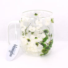 Load image into Gallery viewer, Double Wall Floral Confetti Mug Sqaure Green