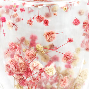 Double Walled Floral Confetti Mug Round Pink