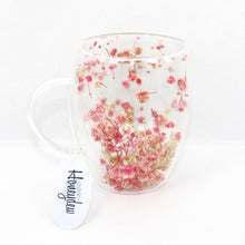 Load image into Gallery viewer, Double Walled Floral Confetti Mug Round Pink