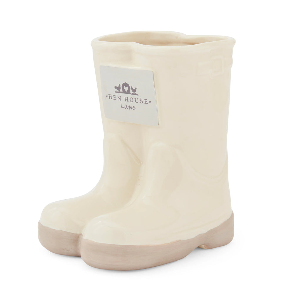 Hen House Lane Wellies Utensil Pot/Vase
