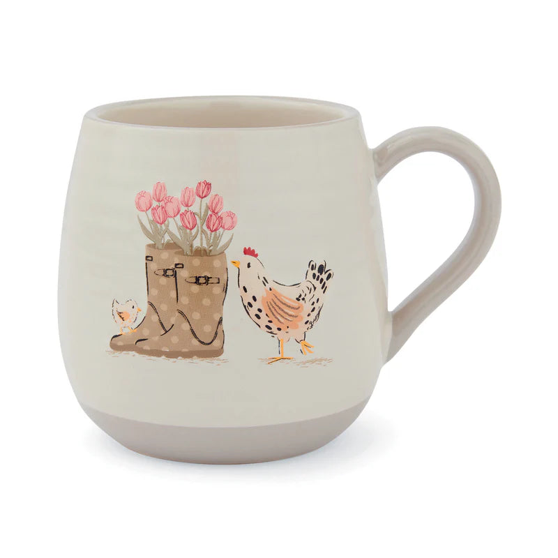 Hen House Lane Belly Mug Wallies & Hens