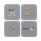 Hen House Lane Set of 4 Coasters