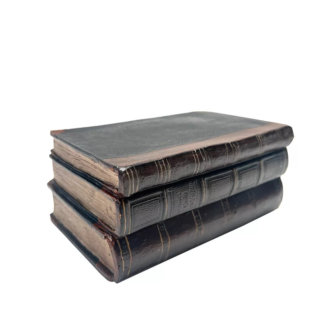 Antique Stacking Books Small Black/Brown