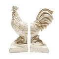 Country Rooster Bookends French White