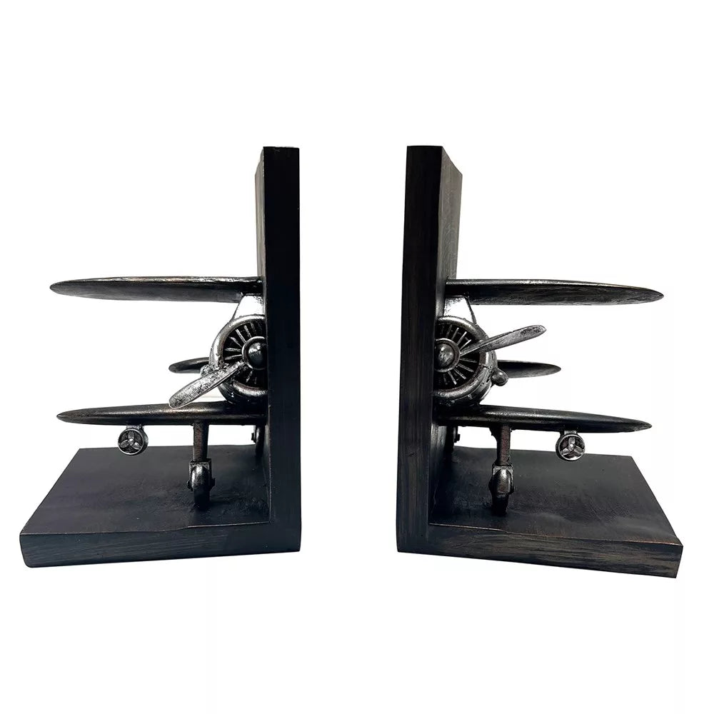 Biplane Book Ends