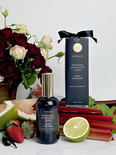 Roses & Rhubarb Hand & Body Cream 120ml