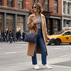 Hannah Leather Sling Bag Navy