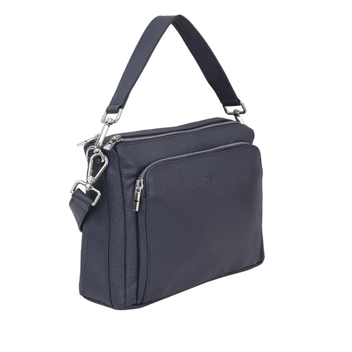 Hannah Leather Sling Bag Navy