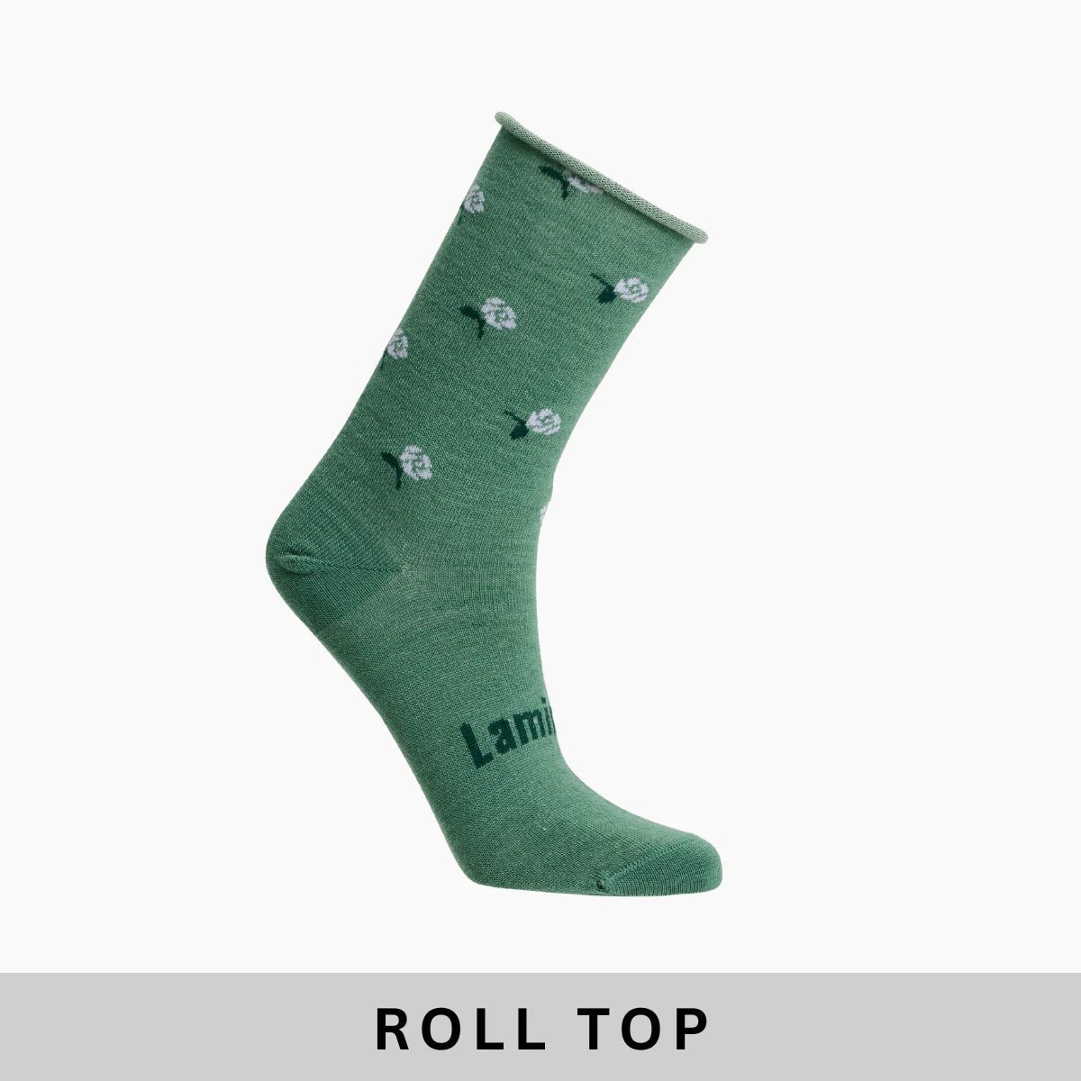 Heather Merino Roll Top Socks