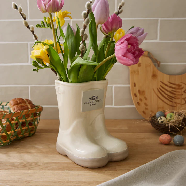 Hen House Lane Wellies Utensil Pot/Vase