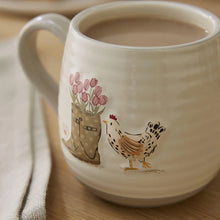 Load image into Gallery viewer, Hen House Lane Belly Mug Wallies &amp; Hens