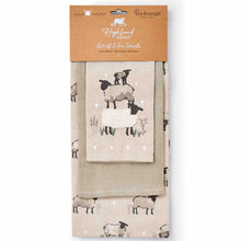 Load image into Gallery viewer, Highland Sheep 3pk Tea Towels