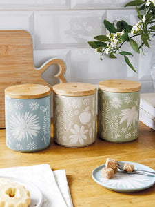 Homestead Ceramic Canister Grey/Blue