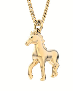 Horse 18K Gold Plated Necklace