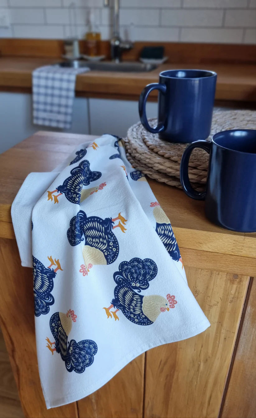 SH Rooster Tea Towel